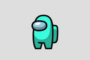 Cyan Shimeji featured image – free desktop pet from Among Us