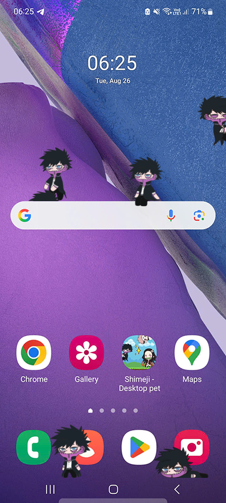 Dabi Shimeji on Mobile