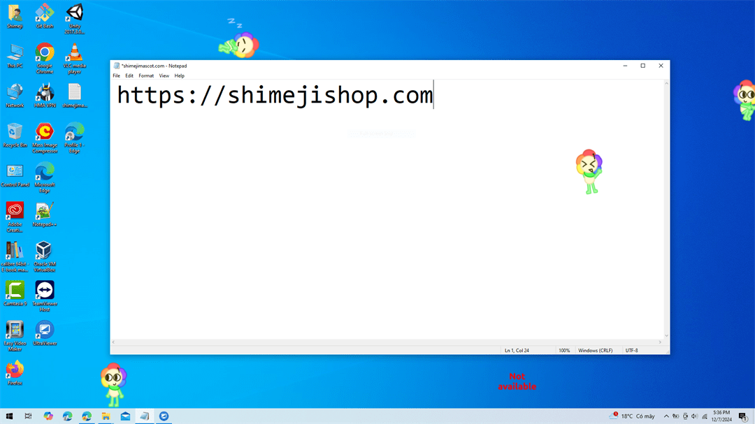 Dandy Shimeji on Desktop