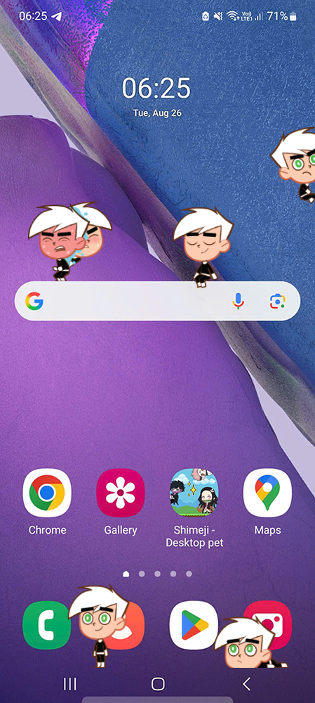 Danny Phantom Shimeji on Mobile