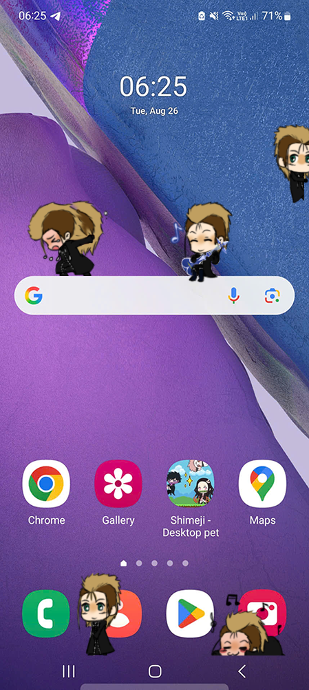 Demyx Shimeji on Mobile