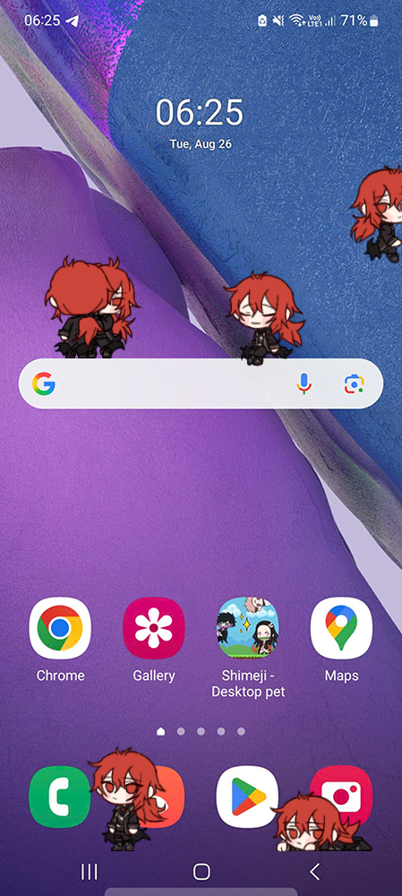 Diluc Shimeji on Mobile