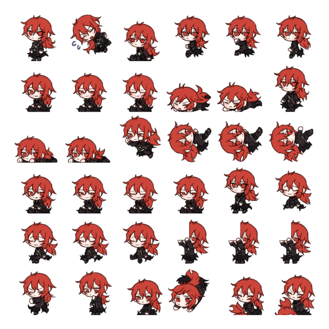 Diluc Shimeji Sprite Preview