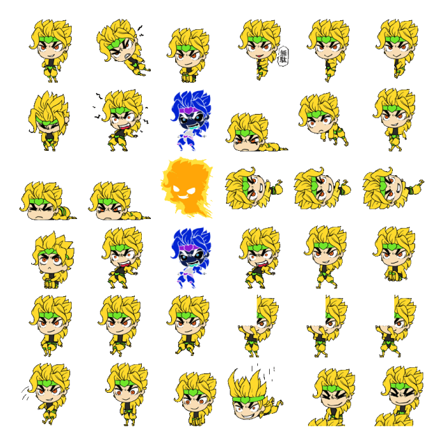 Dio Shimeji Sprite Preview