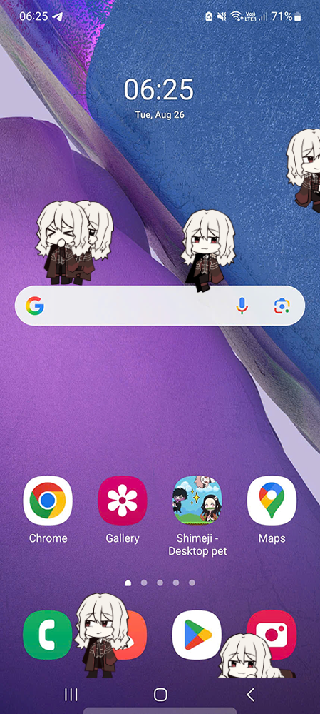 Don Quixote Shimeji on Mobile