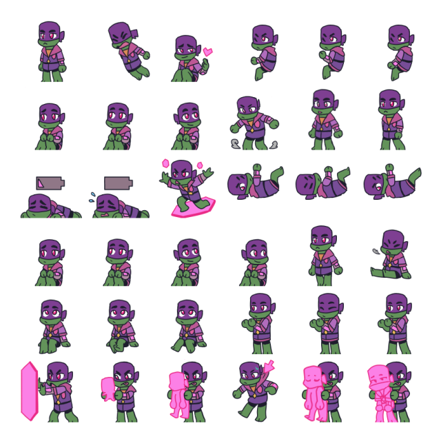 Donatello Shimeji Sprite Preview