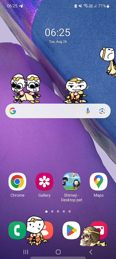 Dream Sans Shimeji on Mobile