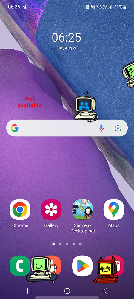 Edgar Shimeji on Mobile