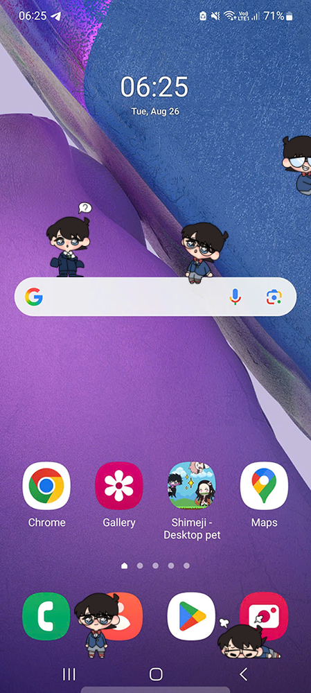 Edogawa Conan Shimeji on Mobile