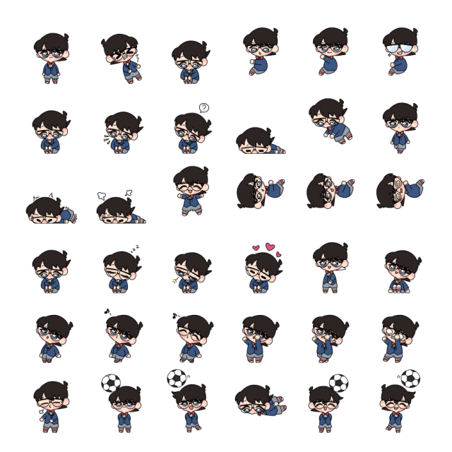 Edogawa Conan Shimeji Sprite Preview