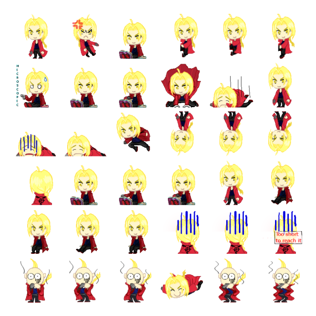Edward Elric Shimeji Sprite Preview
