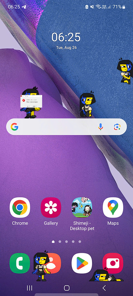 Ena Shimeji on Mobile