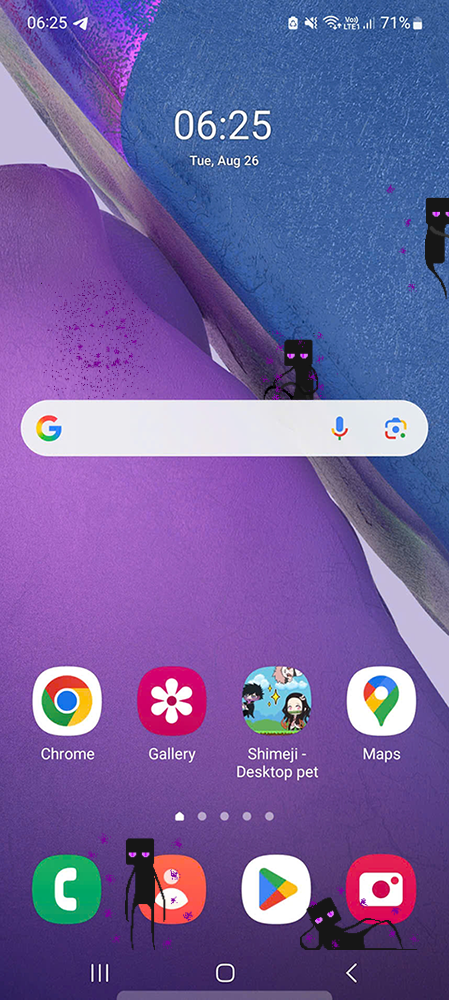 Enderman Shimeji on Mobile
