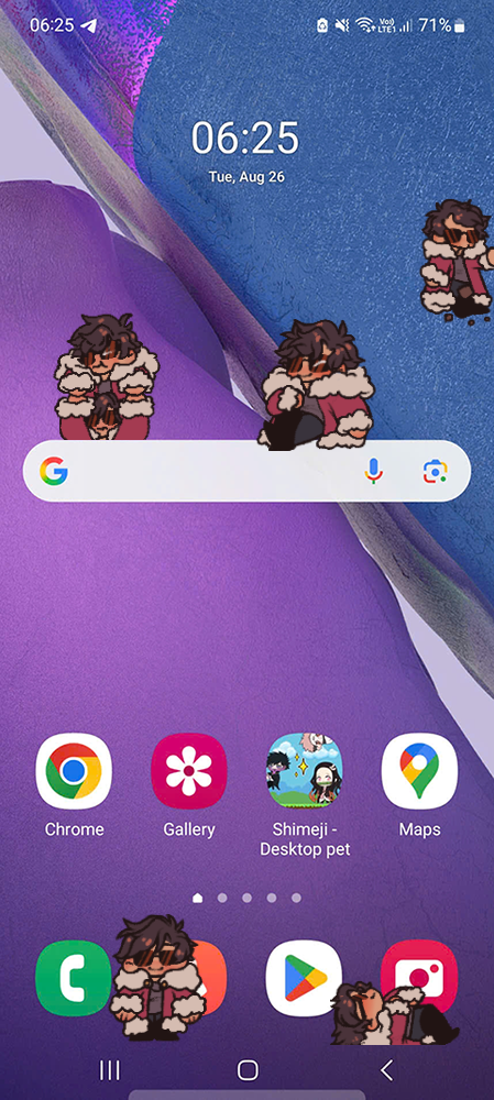 Eret Shimeji on Mobile