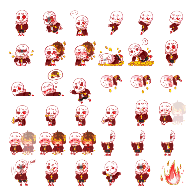 FlowerFell Sans Shimeji Sprite Preview