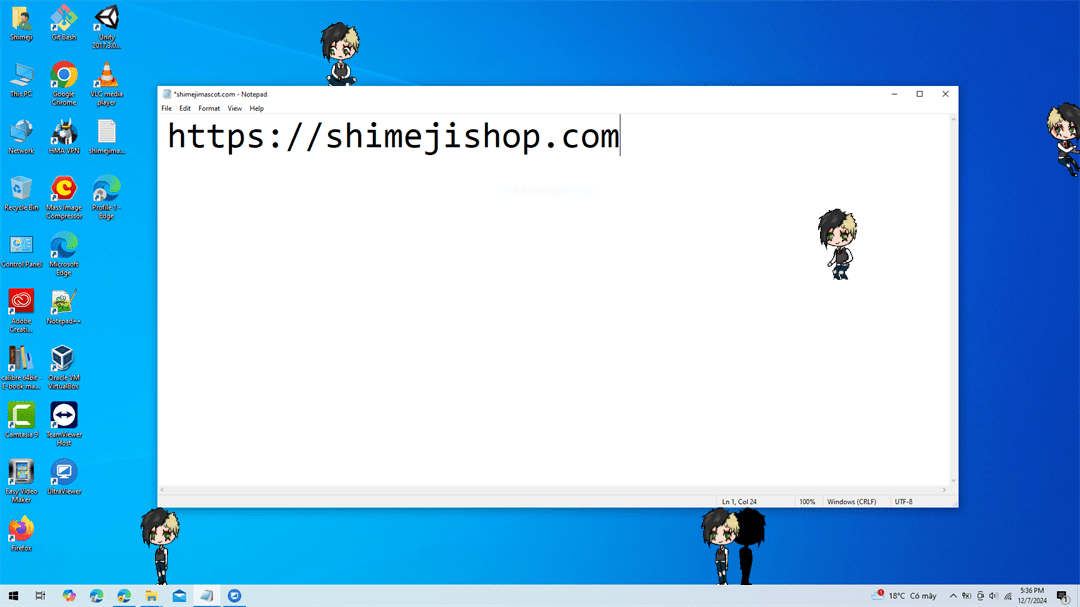 Frank Iero Shimeji on Desktop