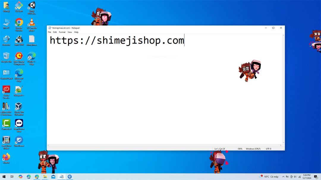 Frenrey Shimeji on Desktop