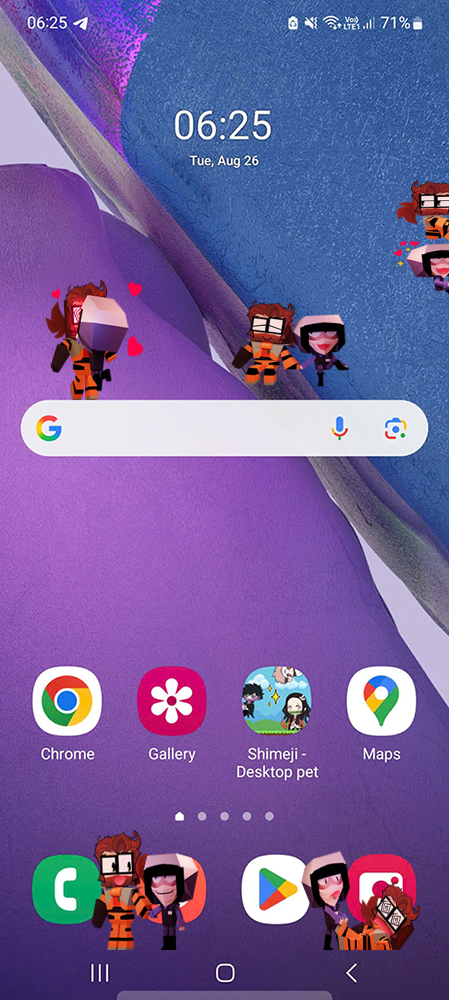 Frenrey Shimeji on Mobile