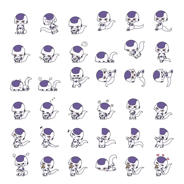 Frieza Shimeji Sprite Preview