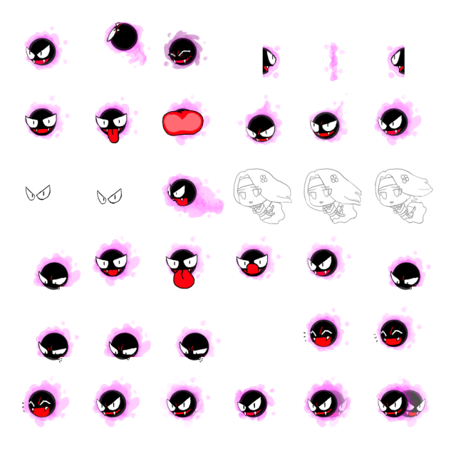 Gastly Shimeji Sprite Preview