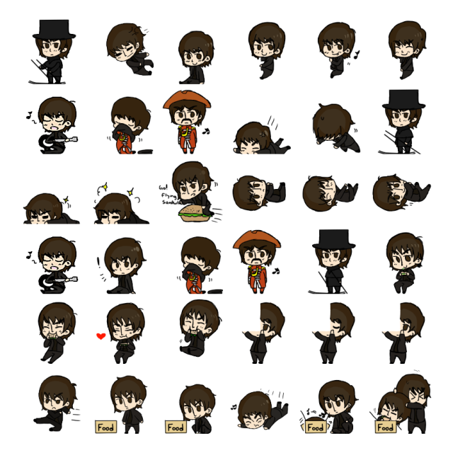George Harrison Shimeji Sprite Preview