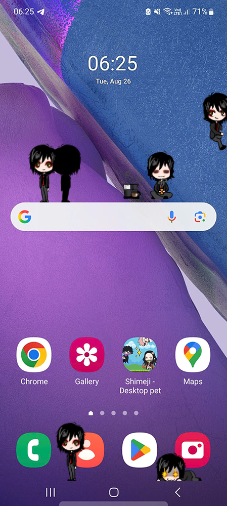 Gerard Way Shimeji on Mobile