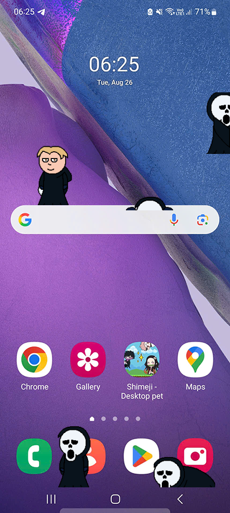 Ghostface Shimeji on Mobile