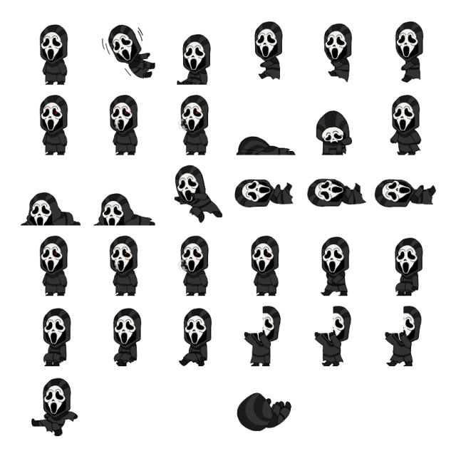 Ghostface Shimeji Sprite Preview