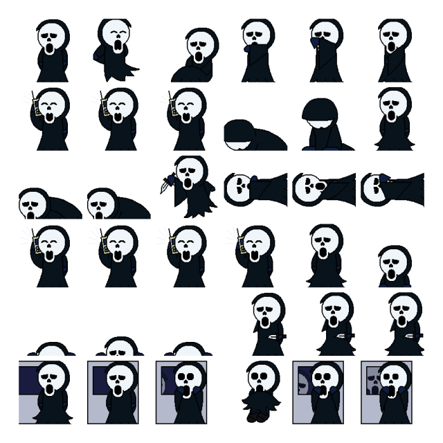 Ghostface Shimeji Sprite Preview