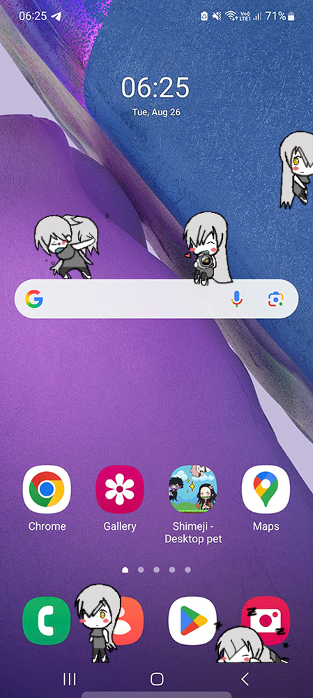 GLaDOS Shimeji on Mobile