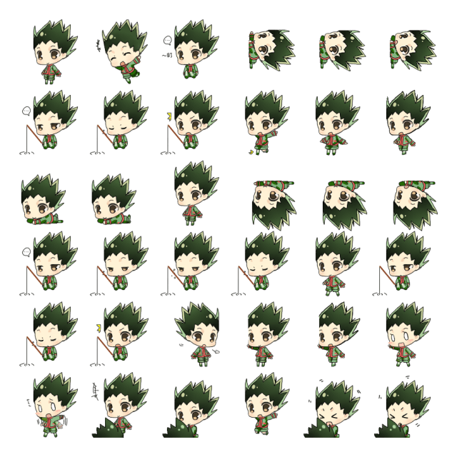 Gon Shimeji Sprite Preview