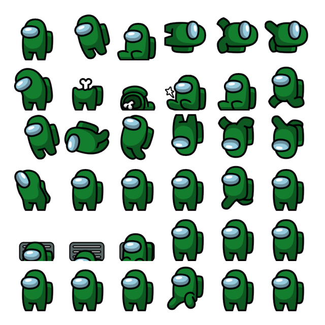 Green Shimeji Sprite Preview
