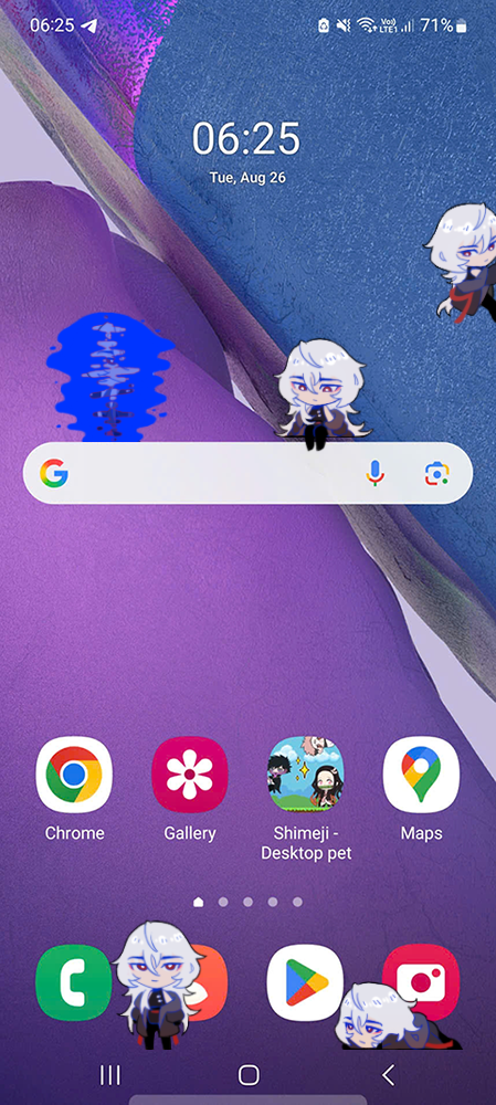Grim Shimeji on Mobile