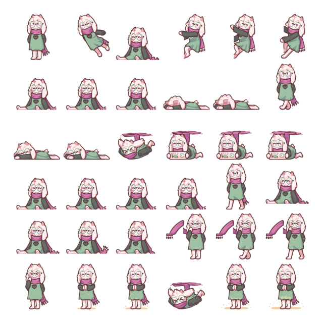 Hatless Ralsei Shimeji Sprite Preview