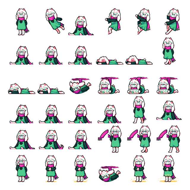 Hatless Ralsei Shimeji Sprite Preview