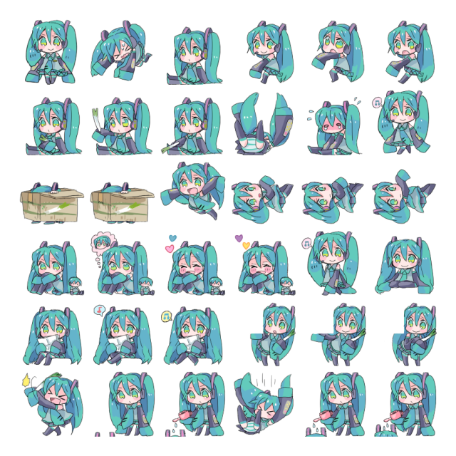 Hatsune Miku Shimeji Sprite Preview