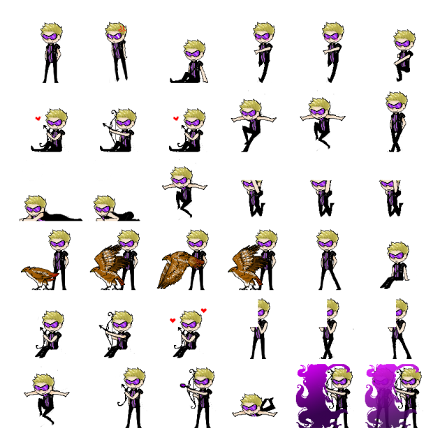 Hawkeye Shimeji Sprite Preview