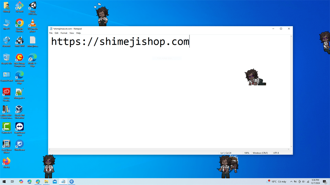 Heathcliff Shimeji on Desktop