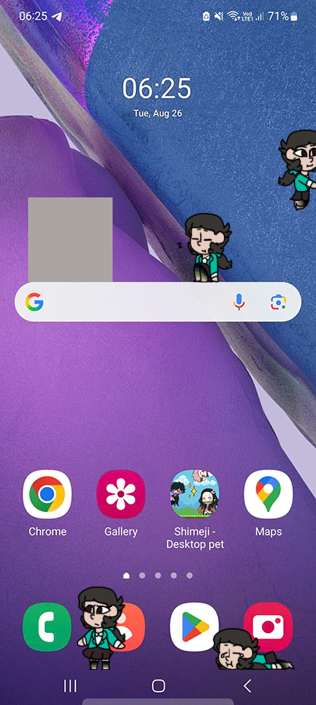 Heather Duke Shimeji on Mobile