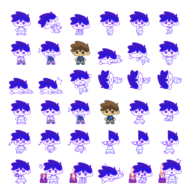 Hero Shimeji Sprite Preview