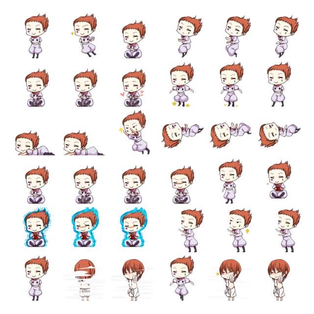 Hisoka Morow Shimeji Sprite Preview