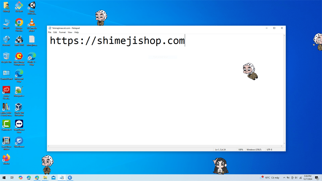 Hotaru Haganezuka Shimeji on Desktop