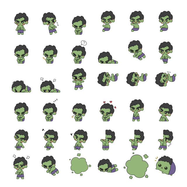 Hulk Shimeji Sprite Preview