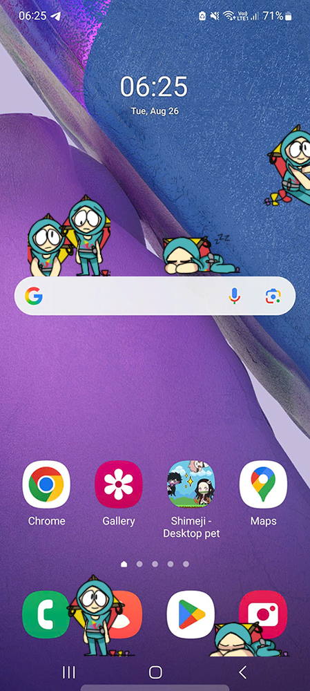 Human Kite Shimeji on Mobile