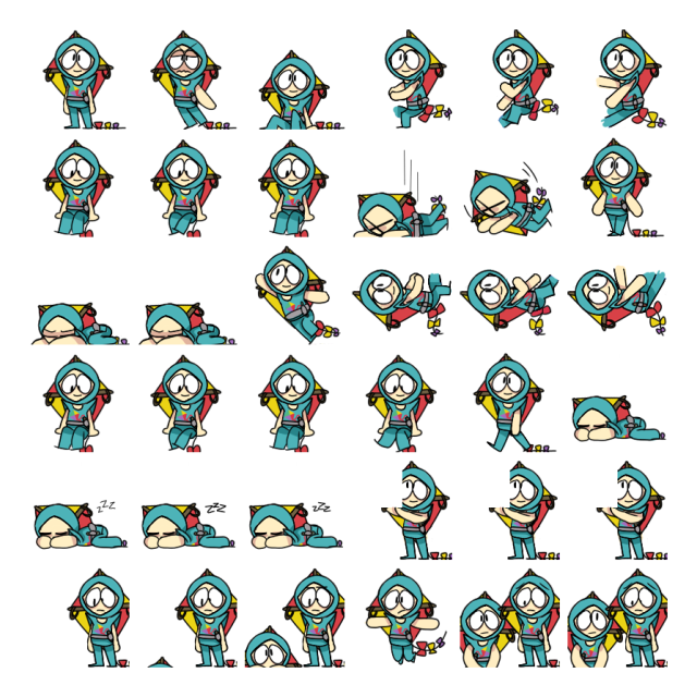 Human Kite Shimeji Sprite Preview