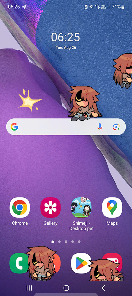 Infected RED Shimeji on Mobile