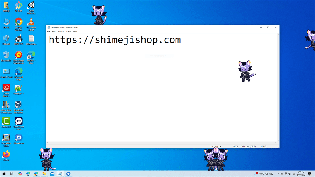 Inigo the brave Shimeji on Desktop