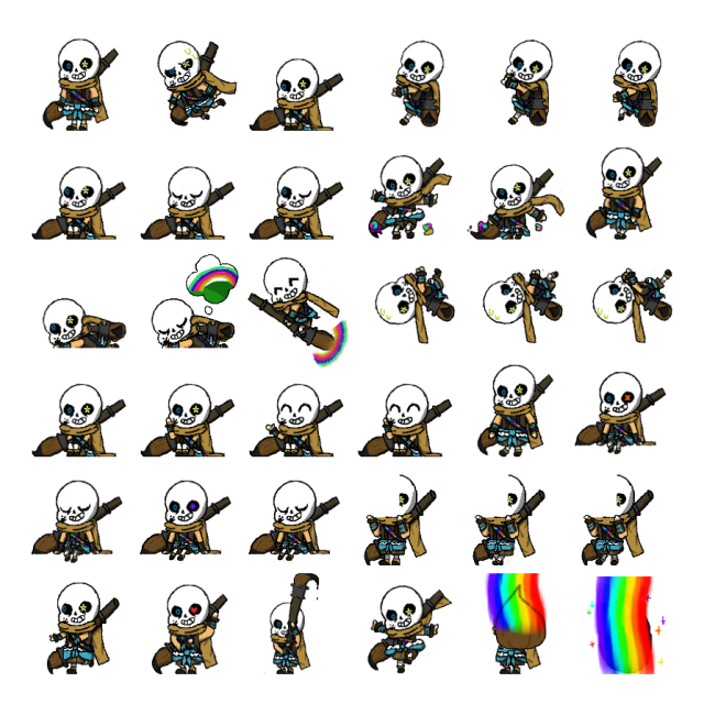 Ink Sans Shimeji Sprite Preview