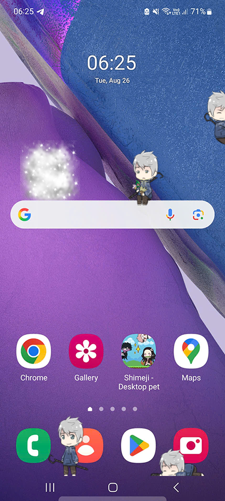 Jack Frost Shimeji on Mobile