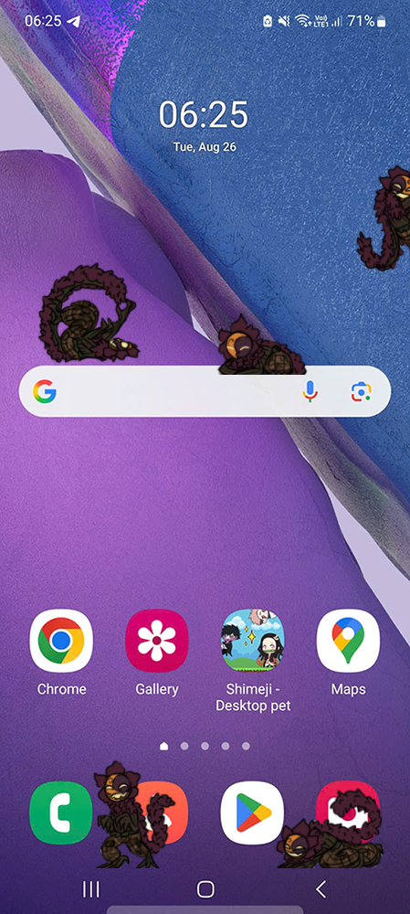 Jack O Moon Shimeji on Mobile